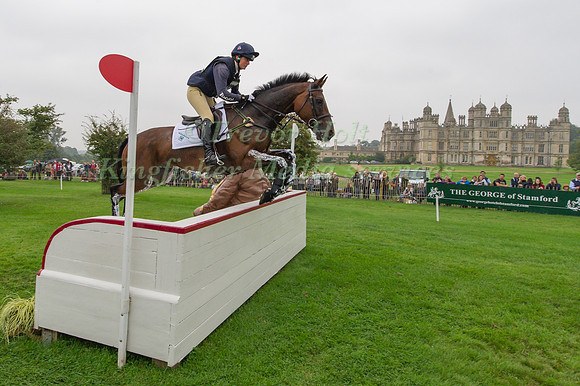 Piggy French (GBR) riding Jakata competing in the Cross Country Phase
