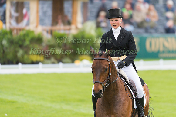 Sarah Parkes (GBR) riding Balladeer Durban Hills in the Dressage phase  of  the 2017 Mitsubishi Motors  Badminton Horse Trials