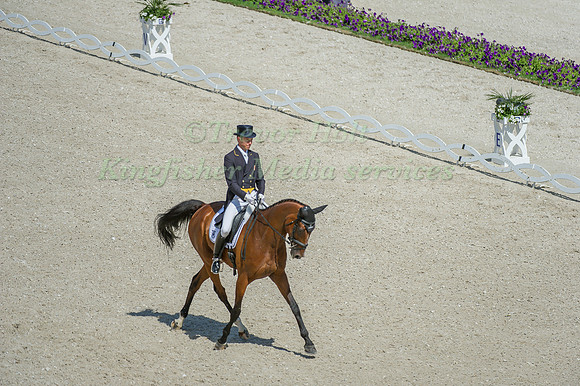 Felix Vogg riding Onfire taking part in the dressage test