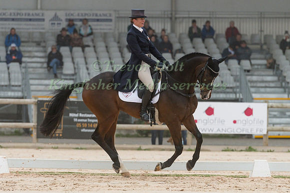 FLORA HARRIS (GBR) AND BAYANO TAKING PART IN THE DRESSAGE PHASE