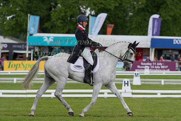 GEMMA TATTERSALL (GBR) AND QUICKLOOK V TAKING PART IN THE DRESSAGE PHASE OF THE  CCI THREE STAR COMPETITION AT THE 2017 EQUI-TREK BRAMHAM INTERNATIONAL HORSE TRIALS