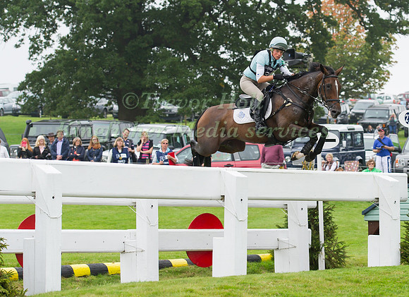 Izzy Taylor (GBR) riding KBIS Briarlands Matilda competing in the Cross Country Phase