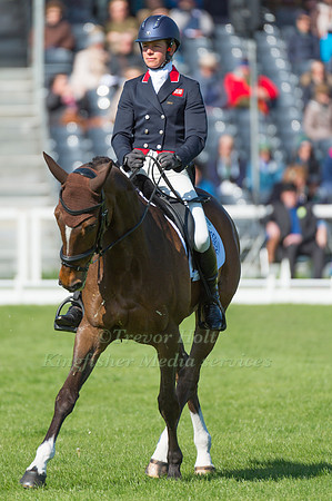 Izzy Taylor (GBR) riding KBIS Briarlands Matilda in the Dressage phase  of  the 2017 Mitsubishi Motors  Badminton Horse Trials