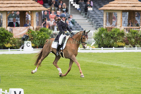 Clare Abbott (IRL) riding Euro Prince in the Dressage phase  of  the 2017 Mitsubishi Motors  Badminton Horse Trials