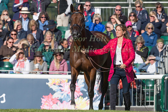 PIGGY FRENCH (GBR) AND VANIR KAMIRA AT THE FINAL HORSE INSPECTION OF THE  LAND ROVER BURGHLEY HORSE TRIALS 2019