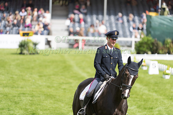 Pietro Sandei (ITA) riding Mouse  in the Dressage phase  of  the 2017 Mitsubishi Motors  Badminton Horse Trials