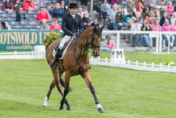 Jean Teulere (FRA) riding Matelot du Grand Val in the Dressage phase  of  the 2017 Mitsubishi Motors  Badminton Horse Trials