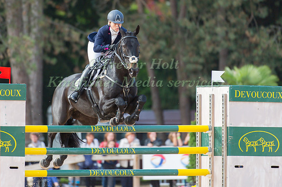 Emma Hyslop-Webb of Great Britain riding Pennlands Douglas