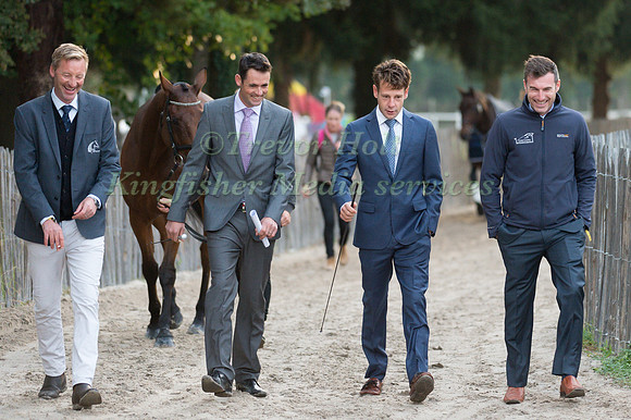 Jock Paget and Christopher Burton on their way to Trot Up