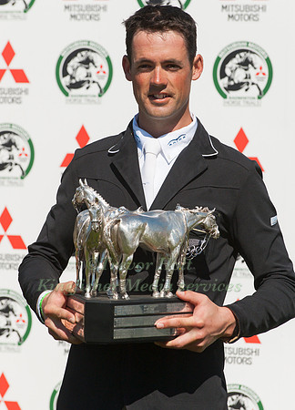 Johnathan Paget with the Badminton Trophy