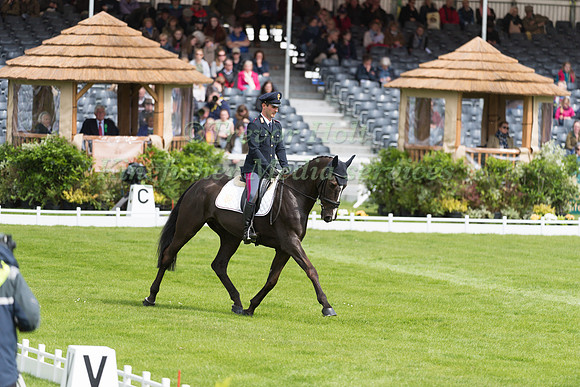 Pietro Sandei (ITA) riding Mouse  in the Dressage phase  of  the 2017 Mitsubishi Motors  Badminton Horse Trials