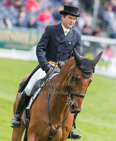 Jean Teulere (FRA) riding Matelot du Grand Val in the Dressage phase  of  the 2017 Mitsubishi Motors  Badminton Horse Trials