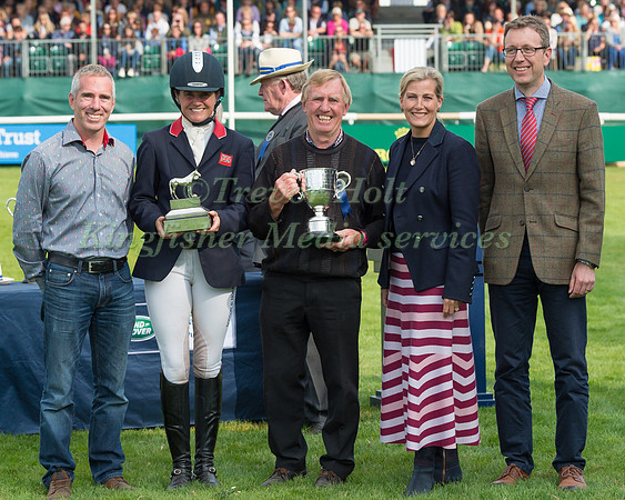 Piggy French runner up at the 2019  Land Rover Burghley Horse Trials at the Prize Giving Ceremony