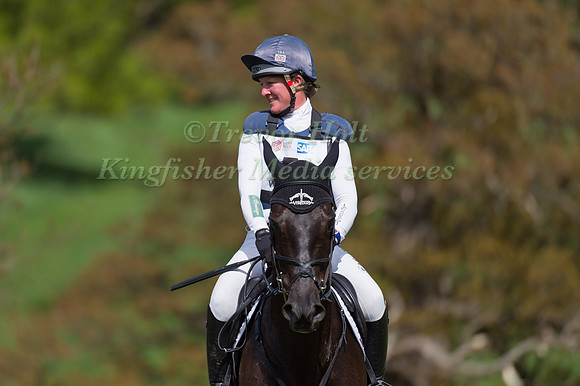 NICOLA WILSON (GBR) RIDING  BULANA HELD ON COURSE WHILST COMPETING IN THE CROSS COUNTRY PHASE OF THE  EVENT RIDERS MASTERS COMPETITION AT THE  2017 DODSON AND HORRELL CHATSWORTH INTERNATIONAL HORSE TR