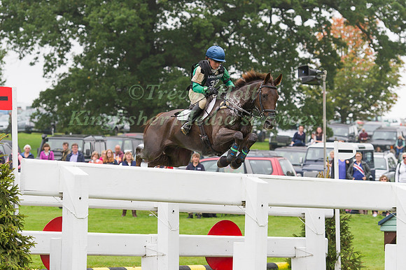 Alex Postolowsky (GBR) riding Islanmore Ginger competing in the Cross Country Phase