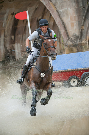 Tom D Crisp (GBR) riding Coolys Luxury competing in the Cross Country Phase