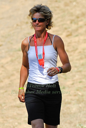 Lucinda Fredericks walking the course