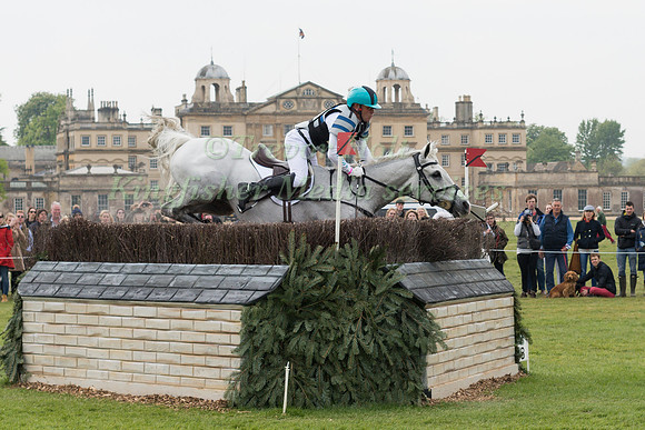 Andrew Hoy (AUS) riding The Blue Frontier in the Cross Country phase of the 2017 Mitsubishi Motors  Badminton Horse Trials