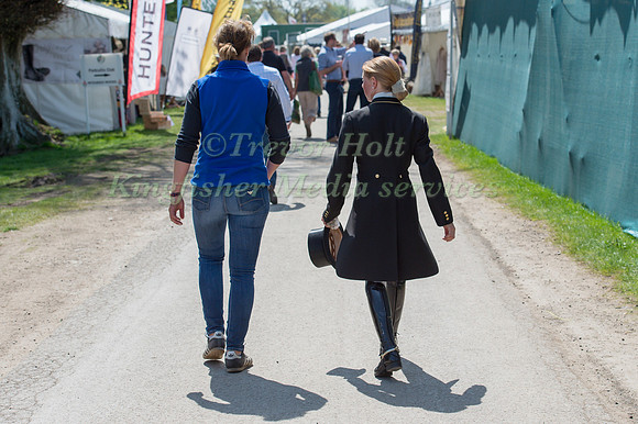 Rosalind Canter and  coach Caroline Moore