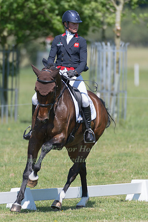 IZZY TAYLOR (GBR) RIDING CADILLAC IN THE DRESSAGE PHASE OF THE CICO THREE STAR AT THE 2017 HOUGHTON INTERNATIONAL HORSE TRIALS