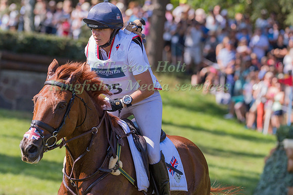 Piggy French (GBR) and Quarrycrest Echo taking competing  in the cross country phase  of the 2019 Longines FEI Eventing European Championships