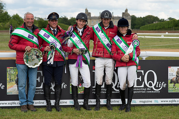 The Winning team of Chef d'Equipe Hans Mezler with riders  Andre
