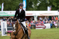 CAROLINE  MARTIN (USA) AND PEEBLY MAXIMUS TAKING PART IN THE SHOWJUMPING PHASE OF THE  BISHOP BURTTON COLLEGE CCI THREE STAR U25  COMPETITION AT THE 2017 EQUI-TREK BRAMHAM INTERNATIONAL HORSE TRIALS