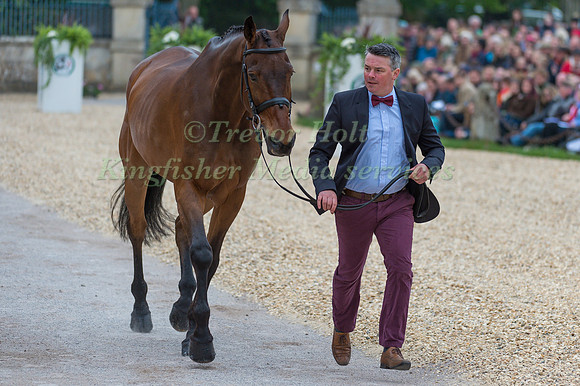 Jim Newsam (IRL) and Magennis at the Final  Horse Inspection of the 2017 Mitsubishi Motors Badminton Horse Trials