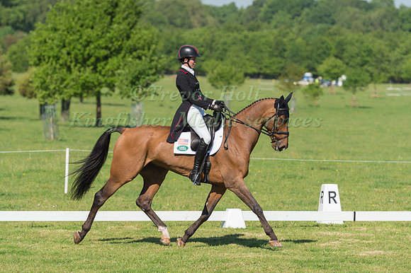 CAROLINE MARTIN (USA) RIDING THE APRRENTICE IN THE DRESSAGE PHASE OF THE CICO THREE STAR AT THE 2017 HOUGHTON INTERNATIONAL HORSE TRIALS