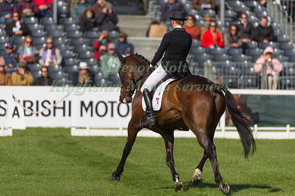 Karin Donckers (BEL) riding Fletcha van 't Verahof in the Dressage phase  of  the 2017 Mitsubishi Motors  Badminton Horse Trials