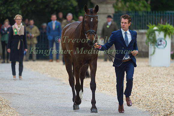 Christopher Burton (AUS) and Graf Liberty at the Final  Horse Inspection of the 2017 Mitsubishi Motors Badminton Horse Trials