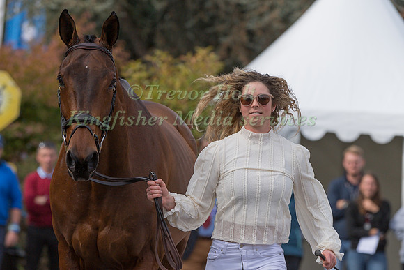 TAYLA  MASON AND CENTENNIAL  AT THE FINAL HORSE INSPECTION OF TH