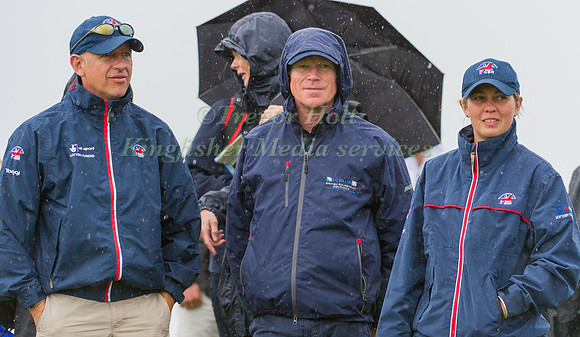 Team GB Supporters Keep dry in the rain