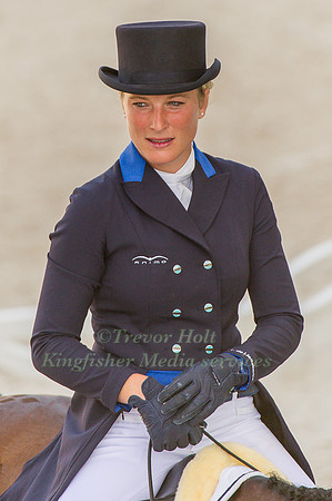 Lara De Liedekerke riding Ducati van den Overdam taking part in the dressage test