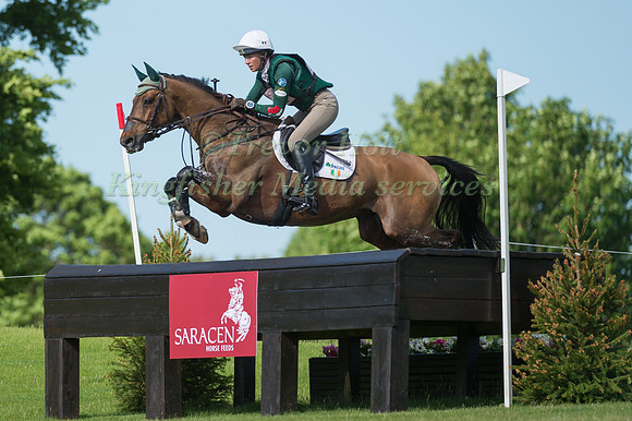 AOIFE CLARK (IRL) RIDING COLORFAST II  IN THE CROSS COUNTRY PHASE OF THE CCI TWO STAR AT THE 2017 HOUGHTON INTERNATIONAL HORSE TRIALS