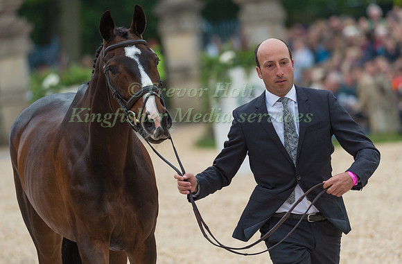 Tim Price (NZL) and Xavier Faer at the Final  Horse Inspection of the 2017 Mitsubishi Motors Badminton Horse Trials