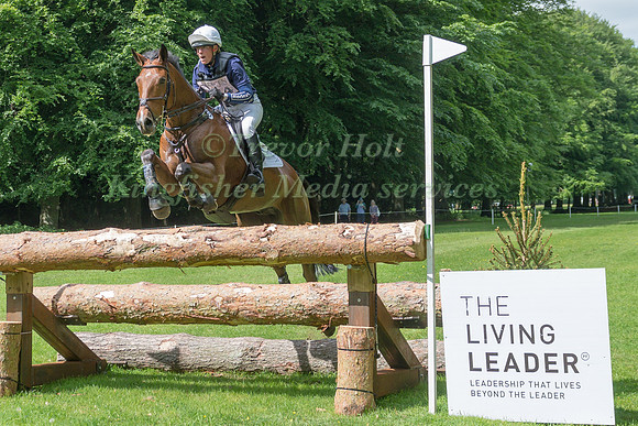 FLORA HARRIS (GBR) RIDING MONARTS MASTERPIECE TAKING PART IN THE CROSS COUNTRY PHASE OF THE CICO THREE STAR AT THE 2017 HOUGHTON INTERNATIONAL HORSE TRIALS