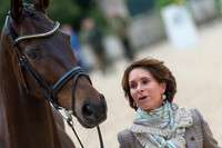 bettina Hoy (GER) and Designer 10 at the first Horse Inspection of the 2017 Mitsubishi Motors Badminton Horse Trials