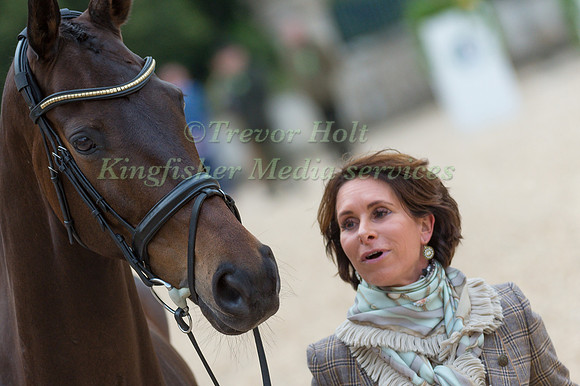 bettina Hoy (GER) and Designer 10 at the first Horse Inspection of the 2017 Mitsubishi Motors Badminton Horse Trials