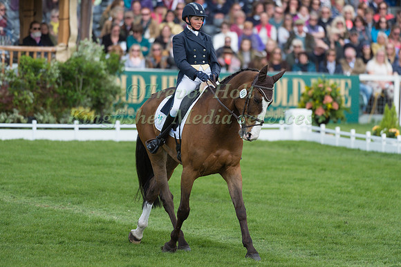 Louise Harwood (GBR) riding Mr Potts in the Dressage phase  of  the 2017 Mitsubishi Motors  Badminton Horse Trials