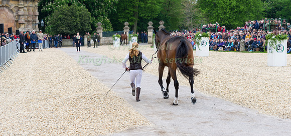 Rosalind Canter (GBR) and Allstar B at the Final  Horse Inspection of the 2017 Mitsubishi Motors Badminton Horse Trials