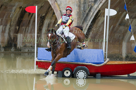 Sarah Stretton (GBR) riding Skip On II competing in the Cross Country Phase