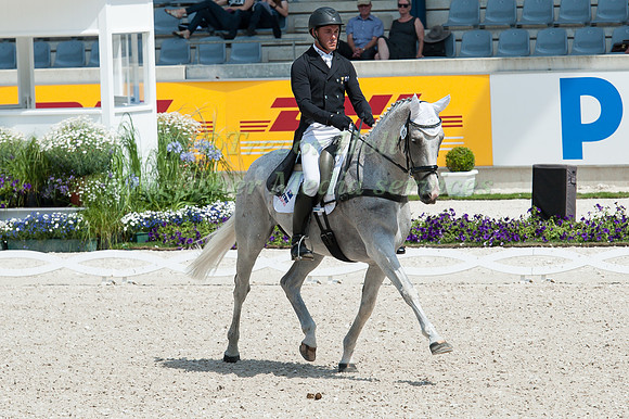 Paul Tapner riding Kilronan taking part in the dressage test