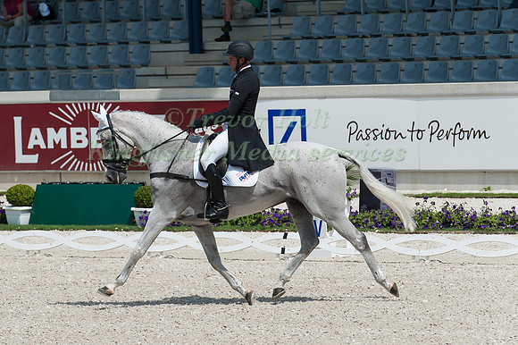 Paul Tapner riding Kilronan taking part in the dressage test
