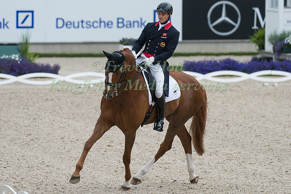 Michael Eilberg ((GBR)) and Woodlander Farouche taking part in the Prize of VUV - Vereinigte Unternehmerverbände Aachen Prix St. Georges CDI4*