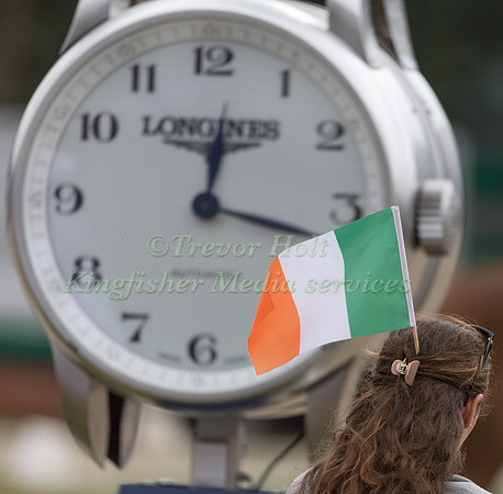 Irish Flag infront of the Longines clock