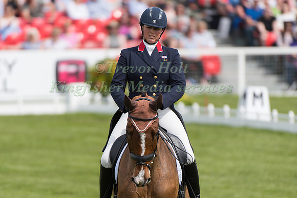 Jeanette Brakewell of Great Britain  riding Lets Dance