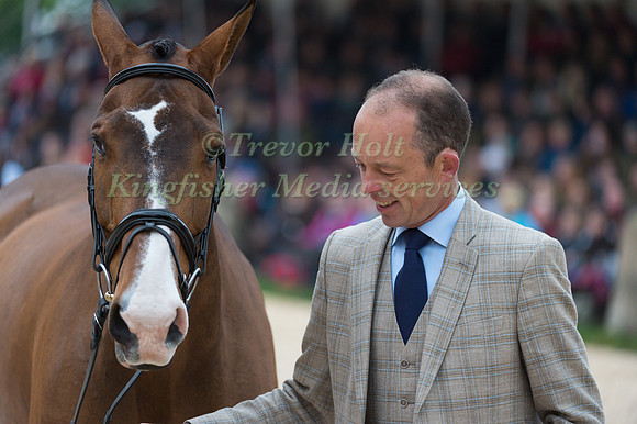 Jonty Evans (IRL) and Cooley Rorkes Drift at the Final  Horse Inspection of the 2017 Mitsubishi Motors Badminton Horse Trials