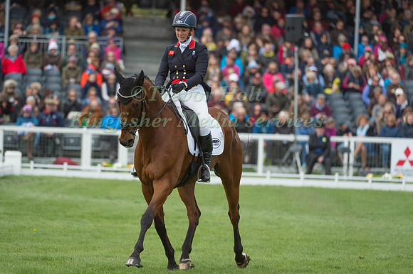 Gemma Tattersall (GBR) riding Arctic Soul in the Dressage phase  of  the 2017 Mitsubishi Motors  Badminton Horse Trials