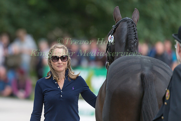 SARA SQUIRES (GBR) AND SULA BLUE AT THE EQUI-TREK CCI *** FINAL HORSE INSPECTION OF THE 2017 BRAMHAM INTERNATIONAL HORSE TRIALS